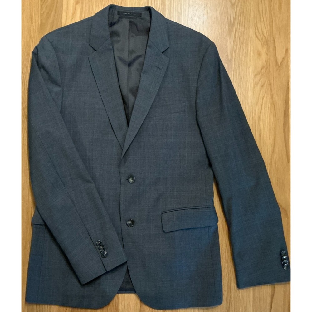 Hugo Boss Johnstons1 Lenon Blazer Mens 38R Super 100s Wool Gray Sport Coat